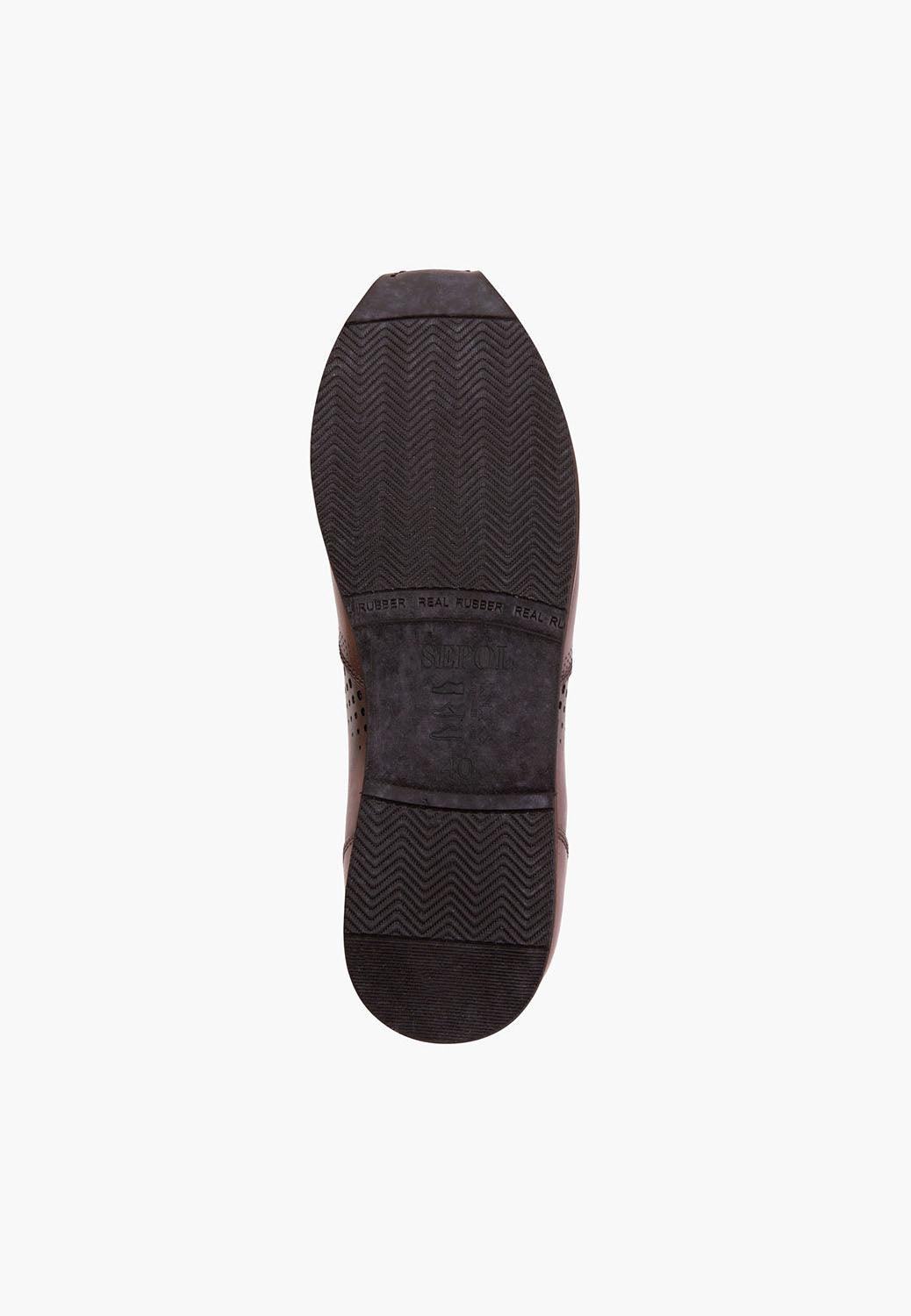 Sepol Richmond Men's Leather Sneaker Brown