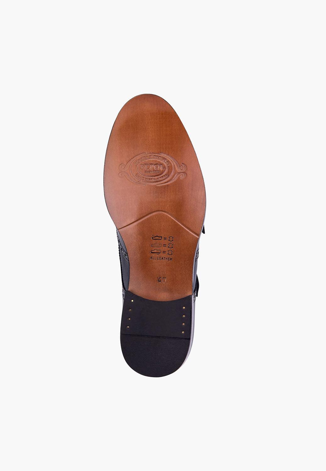 Sepol Stunner Men's Double Monk Navy