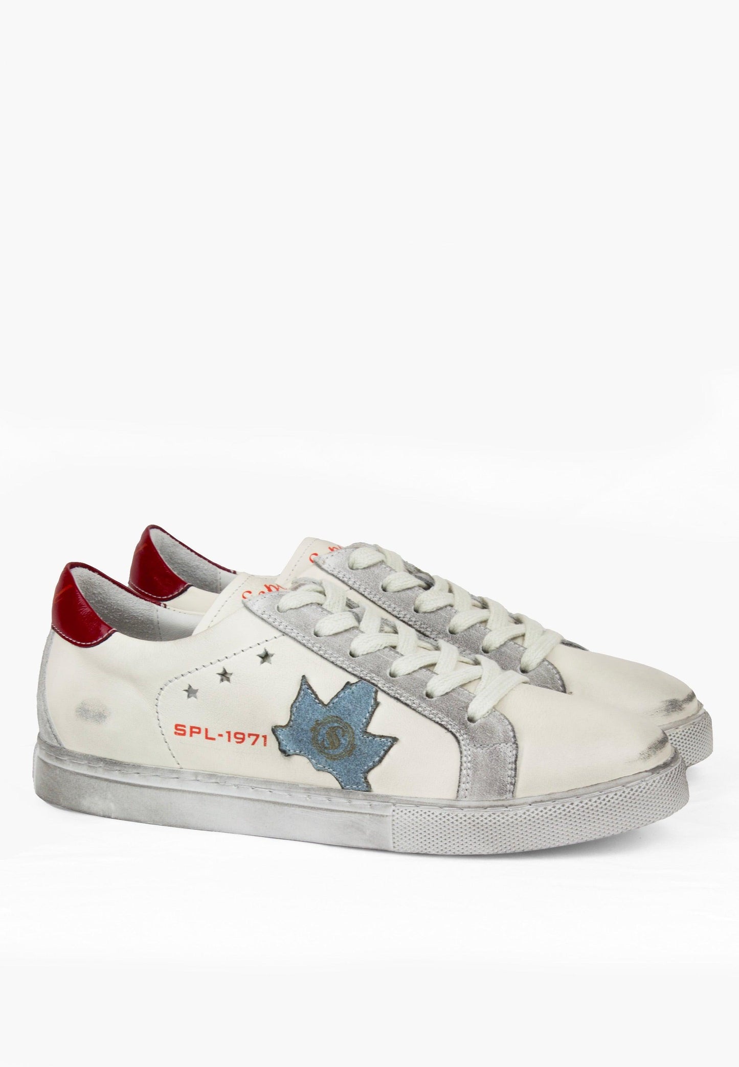 Sepol Women's W-Fresh Distressed Sneaker White