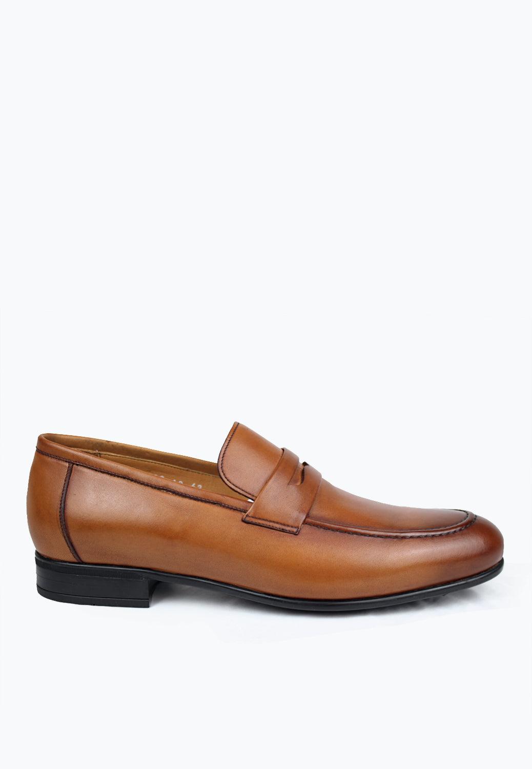 Sepol Vegas Men's Penny Loafer Cognac