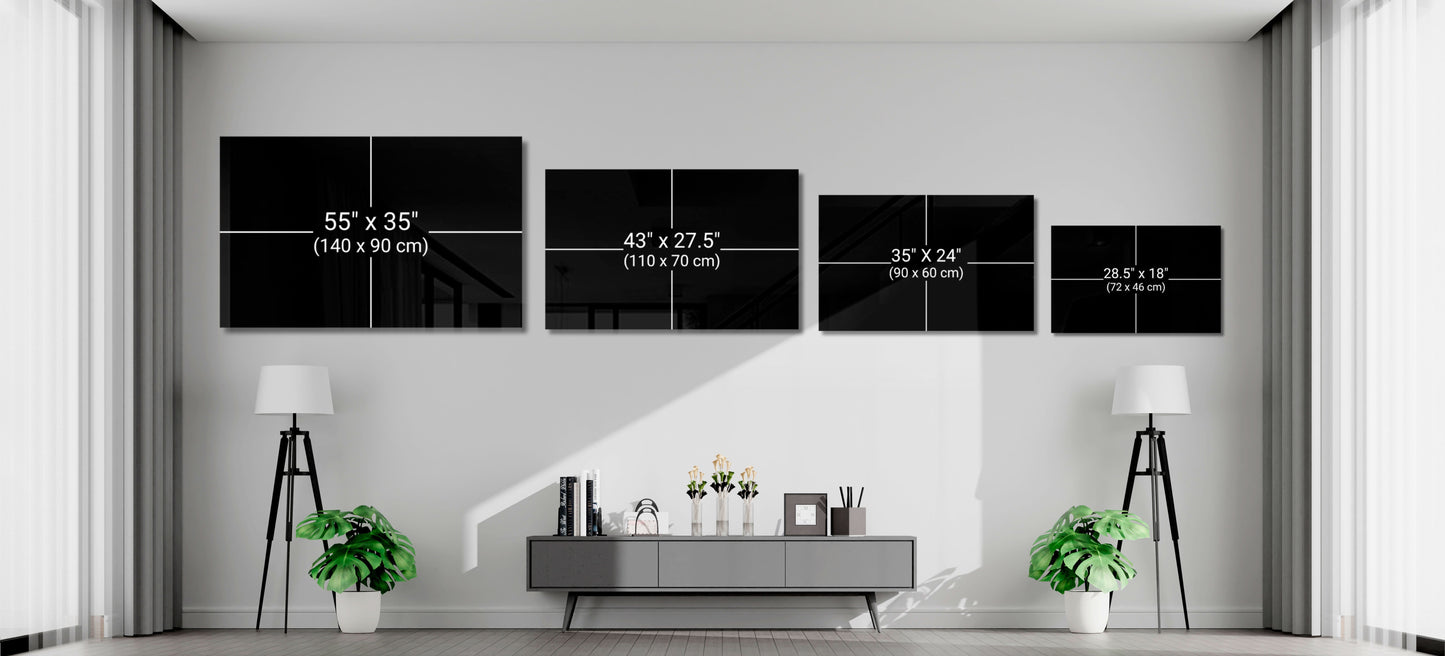 White Horse Glass Wall Art