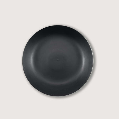 Matte Black Ceramic Footed Bowl