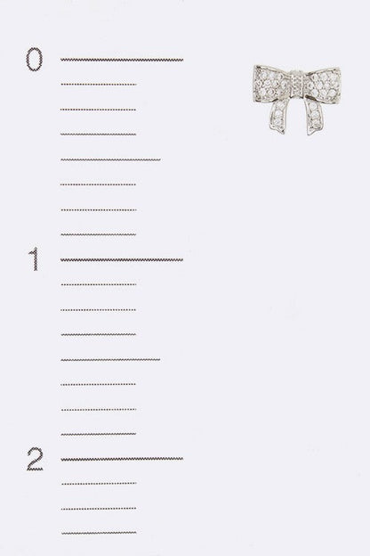 CZ Bow Stud Earrings