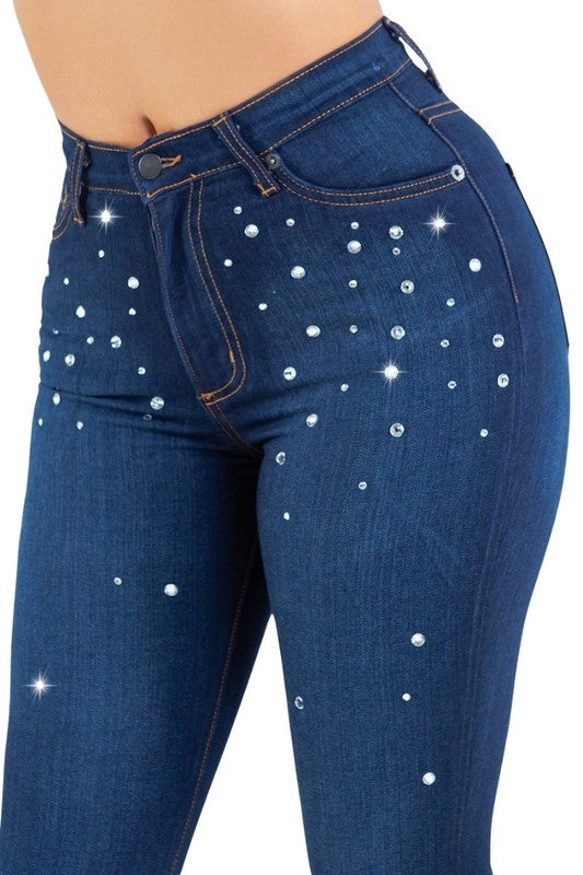 GJG Denim Vegas Glam Bell Bottom- Inseam 30