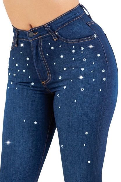 GJG Denim Vegas Glam Bell Bottom- Inseam 30