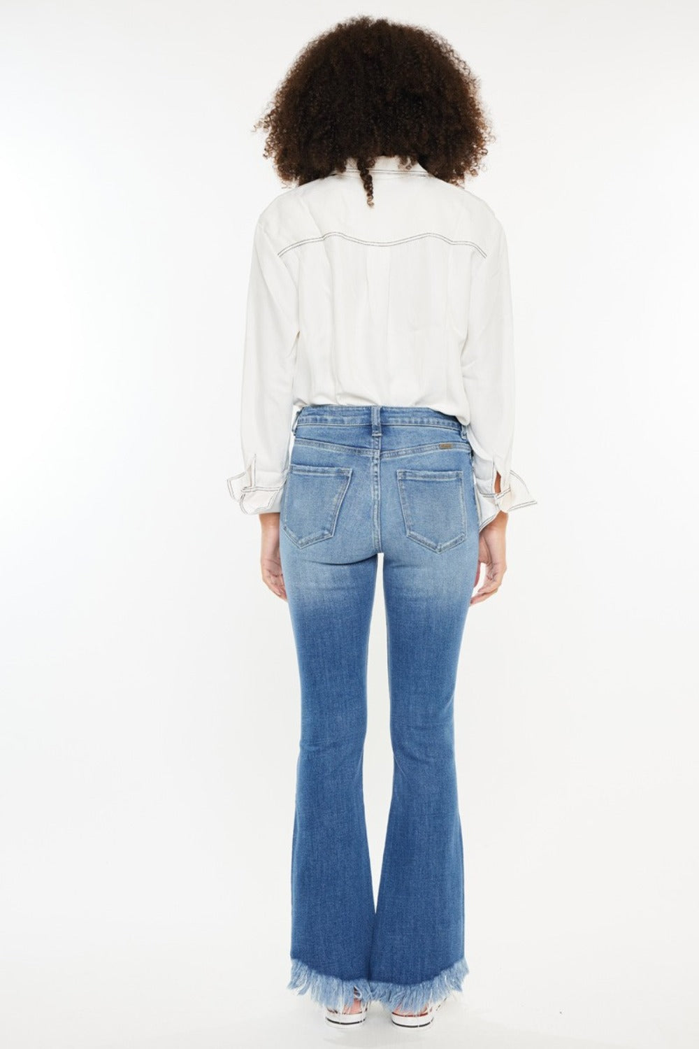 Kancan High Rise Frayed Hem Jeans