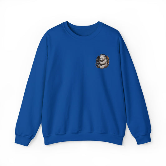 Custom Embroidered Sweatshirt Cozy Panda Crewneck Personalized Sweatshirt
