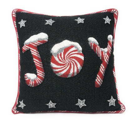 DaDa Bedding Set of 4 Pieces - Autumn Harvest Halloween & Christmas Ornaments Holiday Tapestry Throw Pillow Covers Bundle Pack - 16" x 16"