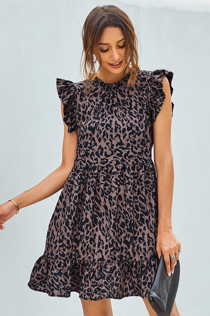 Miss Sparkling | Floral Ruffled Short Dress