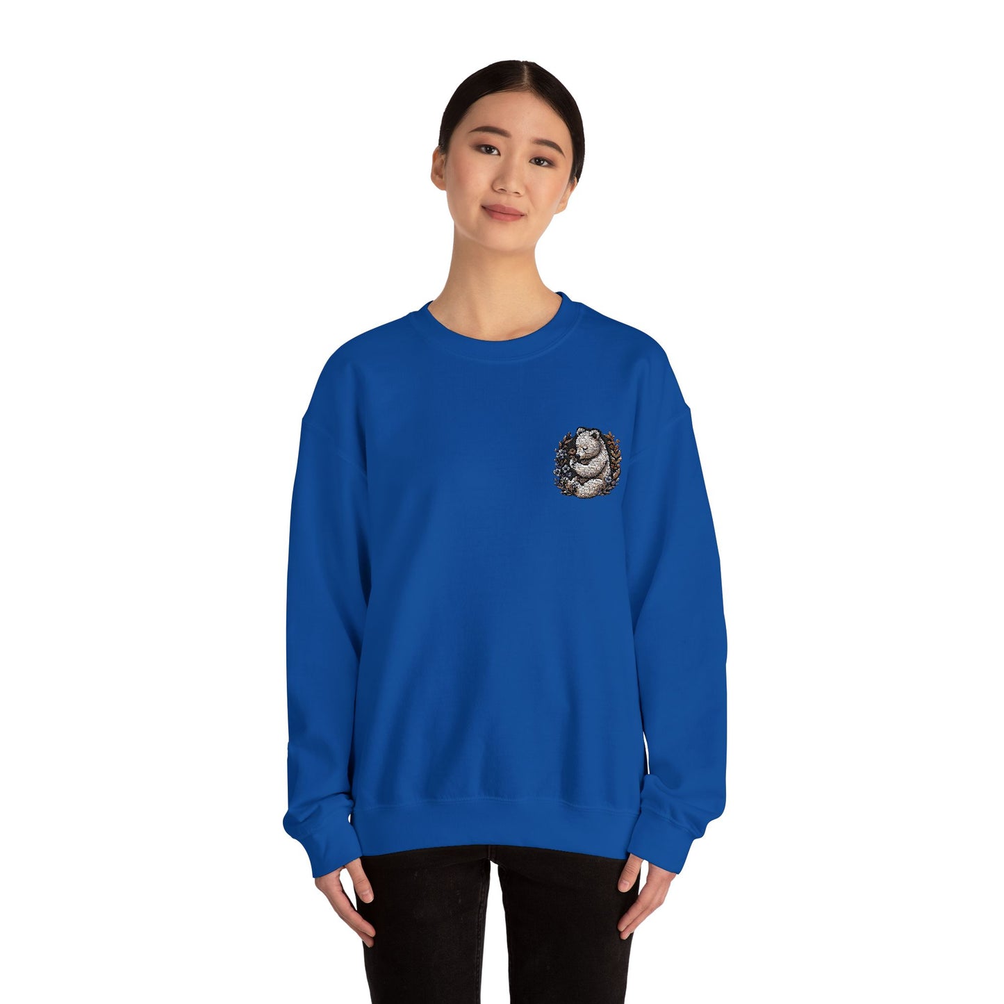 Custom Embroidered Sweatshirt Cozy Panda Crewneck Personalized Sweatshirt