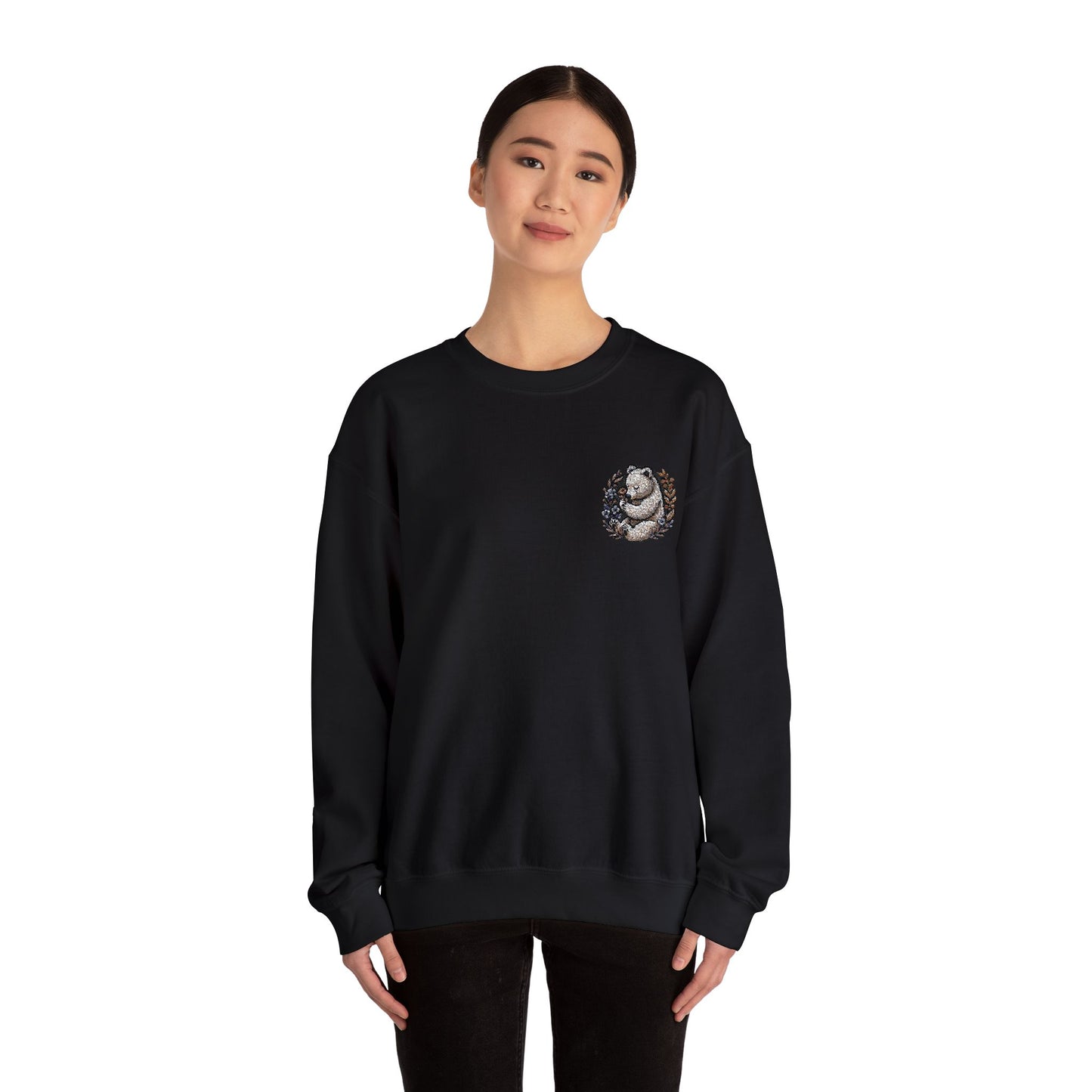 Custom Embroidered Sweatshirt Cozy Panda Crewneck Personalized Sweatshirt