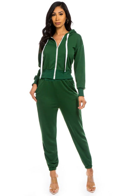 TWO PIECE HOODIES PANT SET