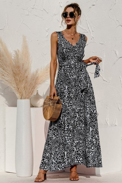 Miss Sparkling Tie Detail Maxi Dress