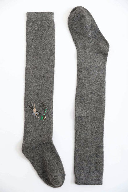 Leto Accessories Hummingbird Wool Knee High Socks