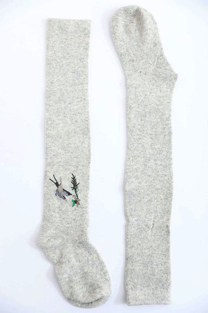 Leto Accessories Hummingbird Wool Knee High Socks