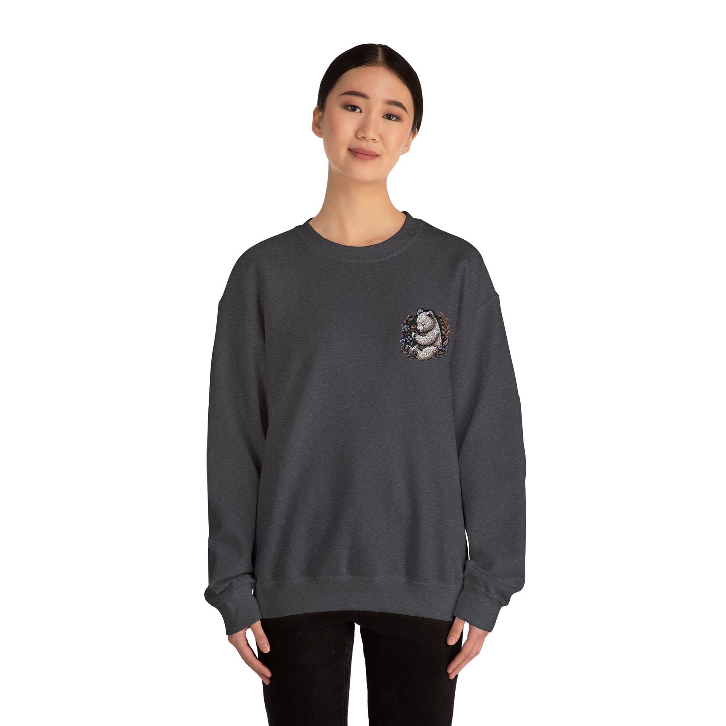 Custom Embroidered Sweatshirt Cozy Panda Crewneck Personalized Sweatshirt