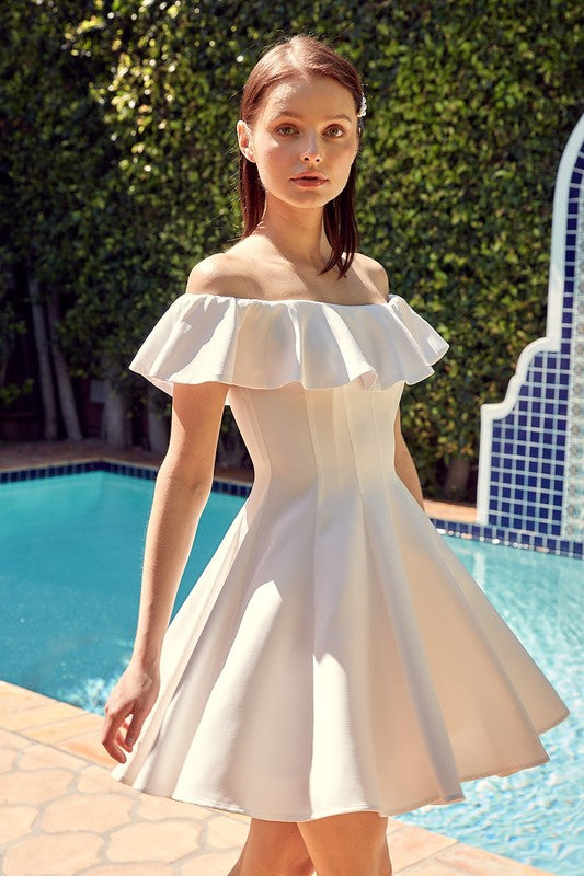 Do + Be Collection A Line Ruffle Dress