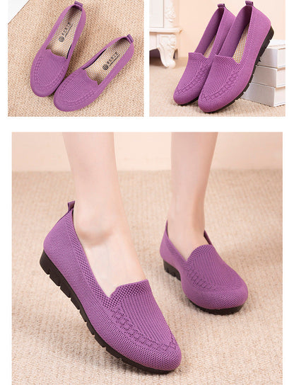 Women's Comfy Solid Color Knit Loafers
