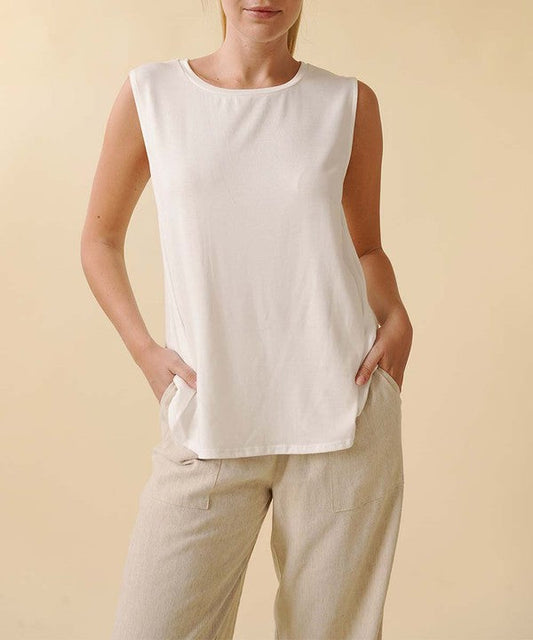 Fabina Bamboo Muscle Sleeveless Top