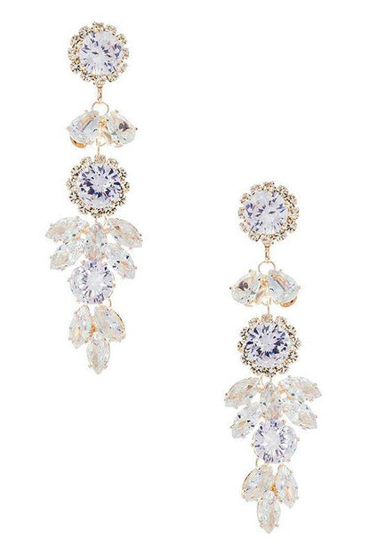 CZ Mix Crystal Iconic Chandelier Earrings