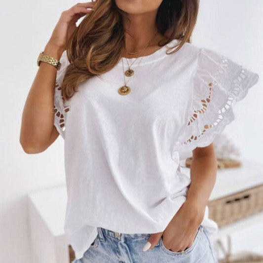 ClaudiaG Apparel Jasmine Lace Top in White