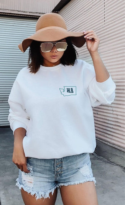 PLUS Colorful Groovy Washington Crewneck Sweatshirt