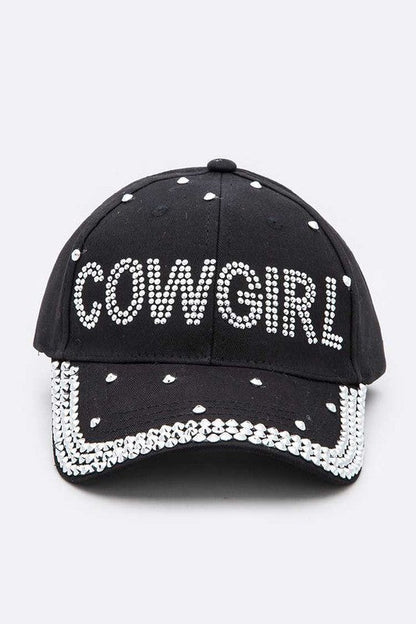 Crystal COWGIRL Embellished Fashion Denim Cap