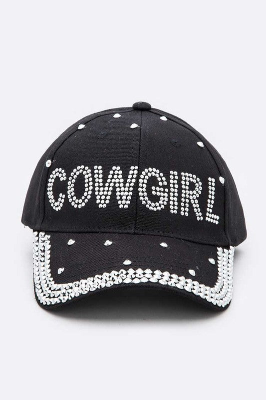 Crystal COWGIRL Embellished Fashion Denim Cap