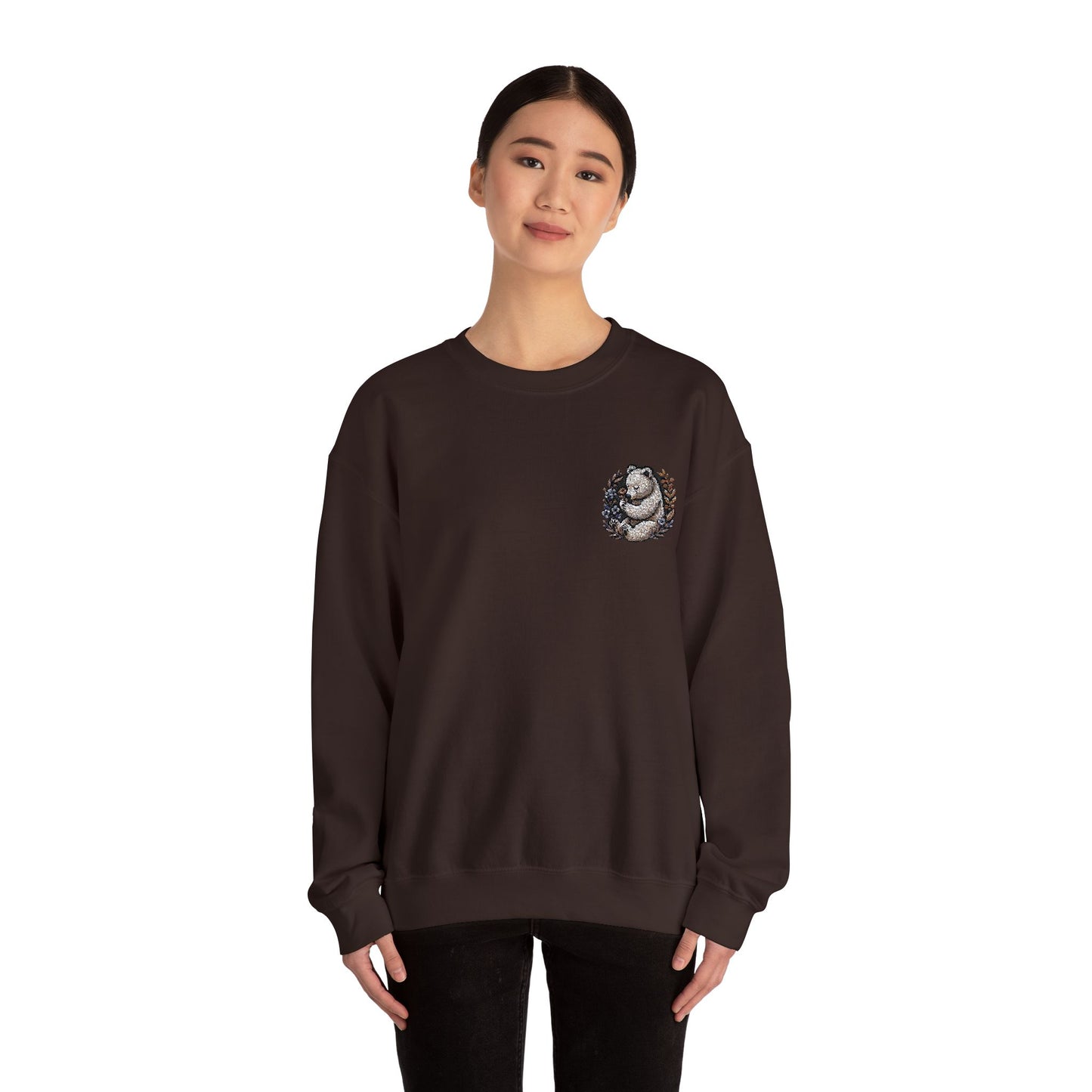 Custom Embroidered Sweatshirt Cozy Panda Crewneck Personalized Sweatshirt