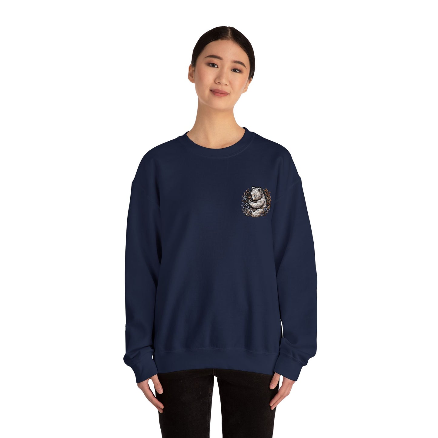 Custom Embroidered Sweatshirt Cozy Panda Crewneck Personalized Sweatshirt
