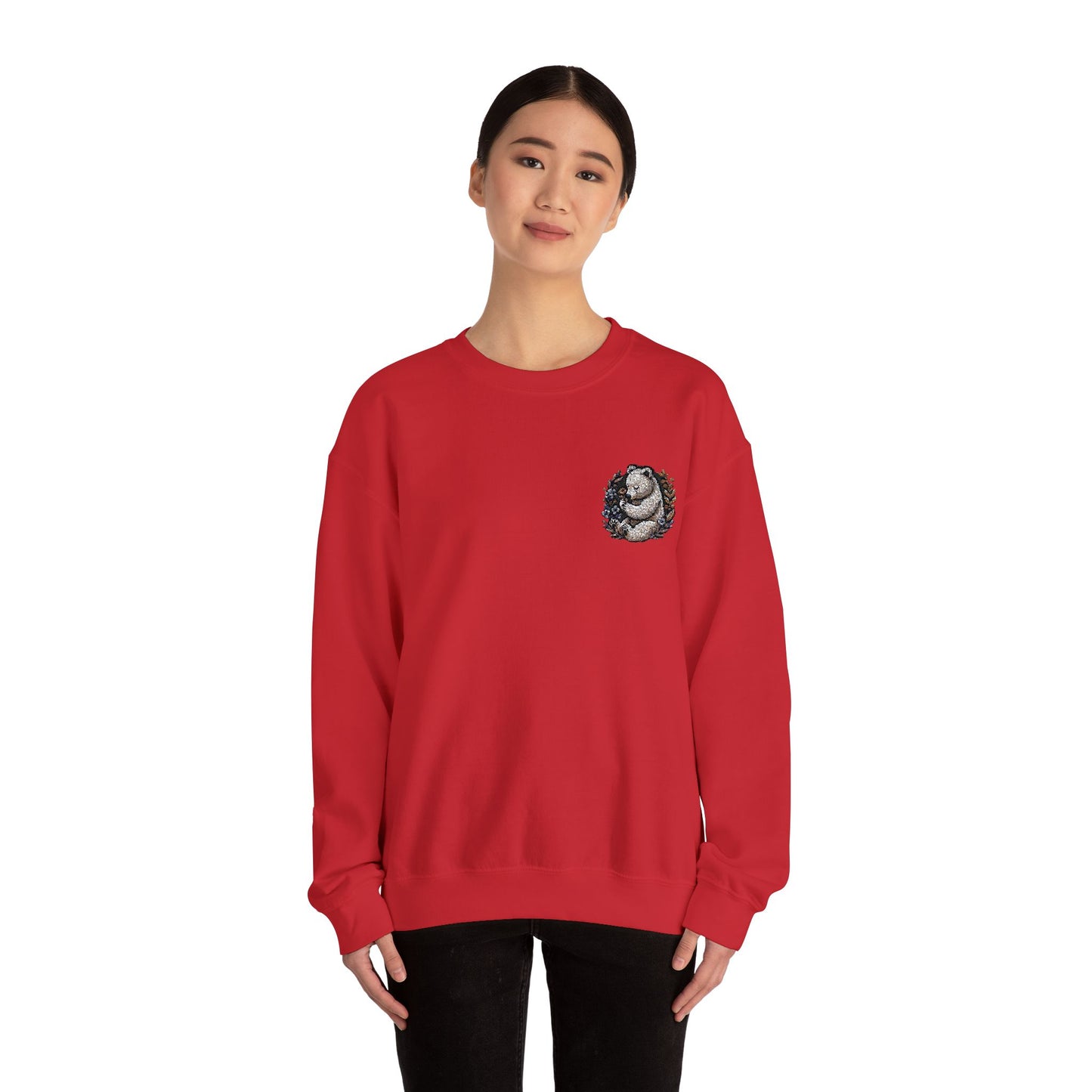 Custom Embroidered Sweatshirt Cozy Panda Crewneck Personalized Sweatshirt