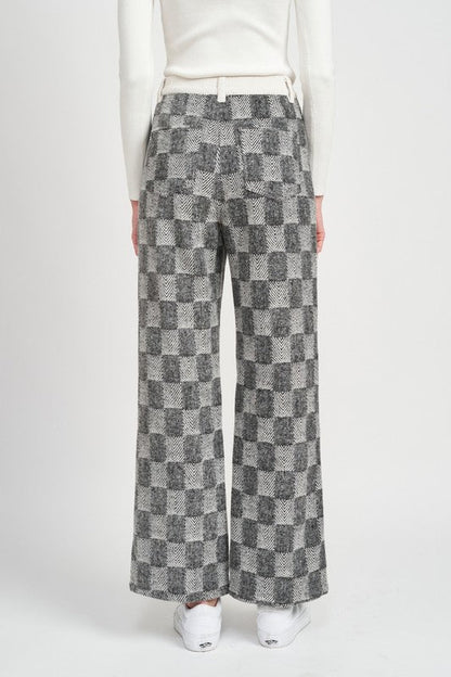 Emory Park Plaid Wide Leg Pants
