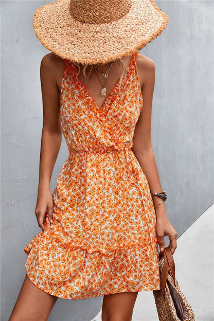 Miss Sparkling Floral Sleeveless Dress