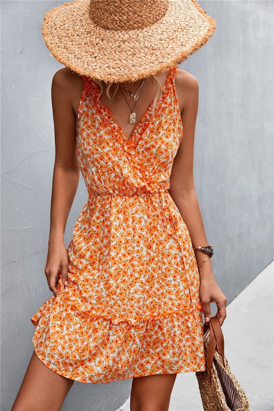 Miss Sparkling Floral Sleeveless Dress