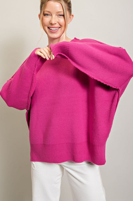 Eesome | Long Sleeve Ribbed Sweater
