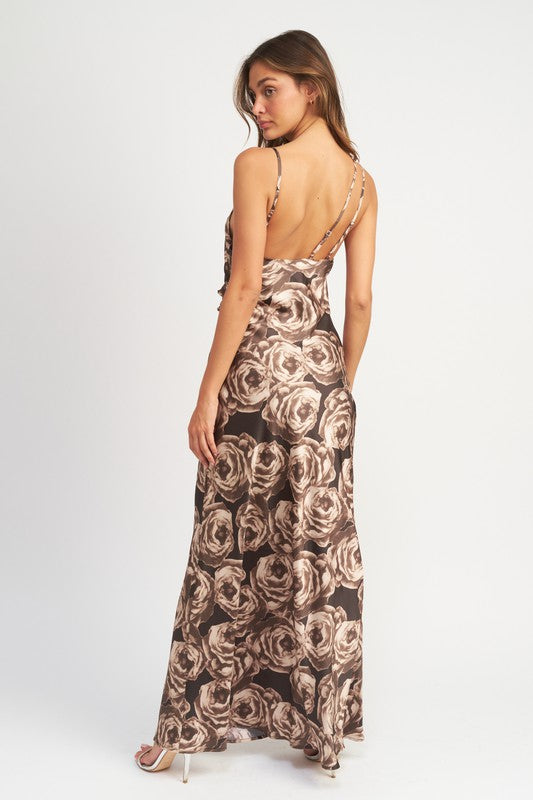 Emory Park | Asymmetrical Neck Maxi Dress