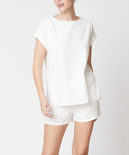 Fabina Bamboo Linen Shorts Set
