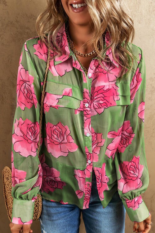 ClaudiaG  Rosy Long Sleeve Shirt