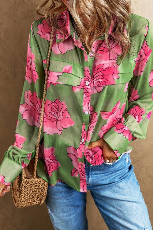 ClaudiaG  Rosy Long Sleeve Shirt