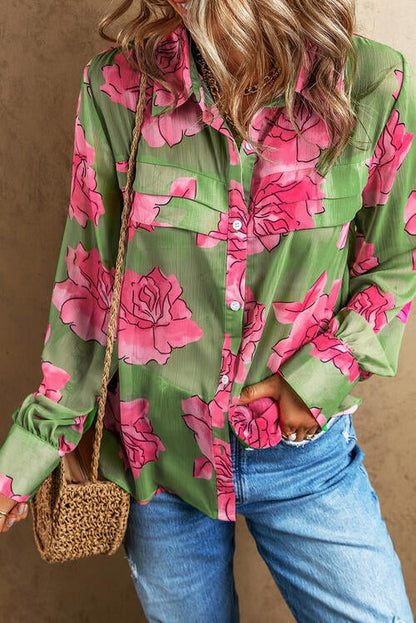 ClaudiaG  Rosy Long Sleeve Shirt