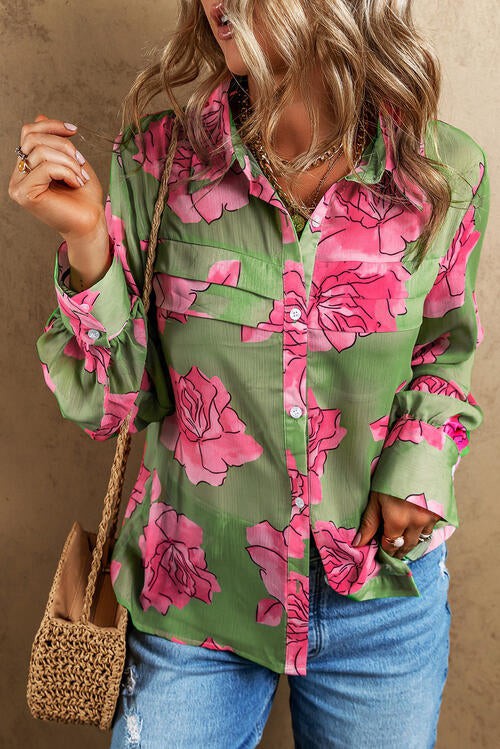 ClaudiaG  Rosy Long Sleeve Shirt