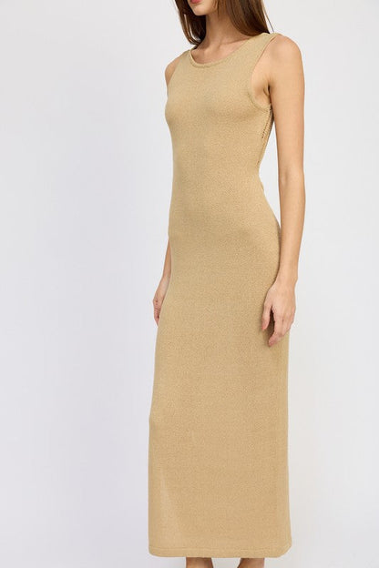 Emory Park | Crochet Maxi Dress with Back Tie Detail