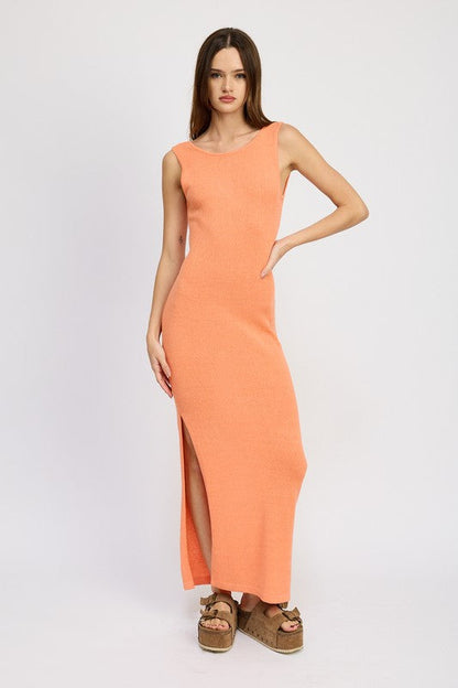 Emory Park | Crochet Maxi Dress with Back Tie Detail