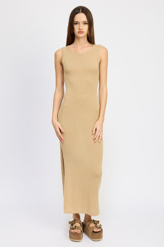 Emory Park | Crochet Maxi Dress with Back Tie Detail