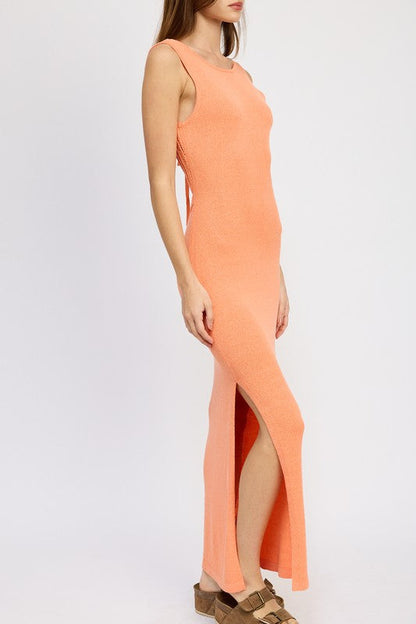 Emory Park | Crochet Maxi Dress with Back Tie Detail