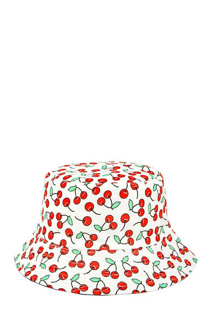 Cherry Print Bucket Hat