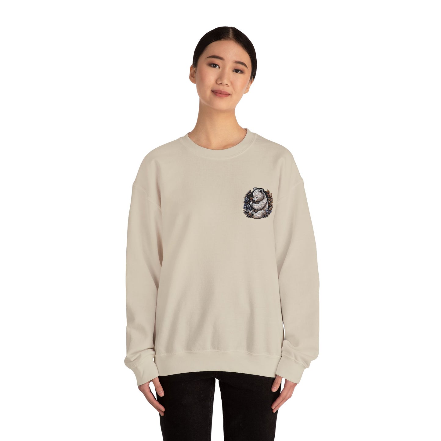 Custom Embroidered Sweatshirt Cozy Panda Crewneck Personalized Sweatshirt