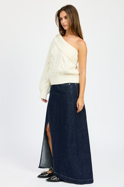 Emory Park | Oversized One Shoulder Sweater