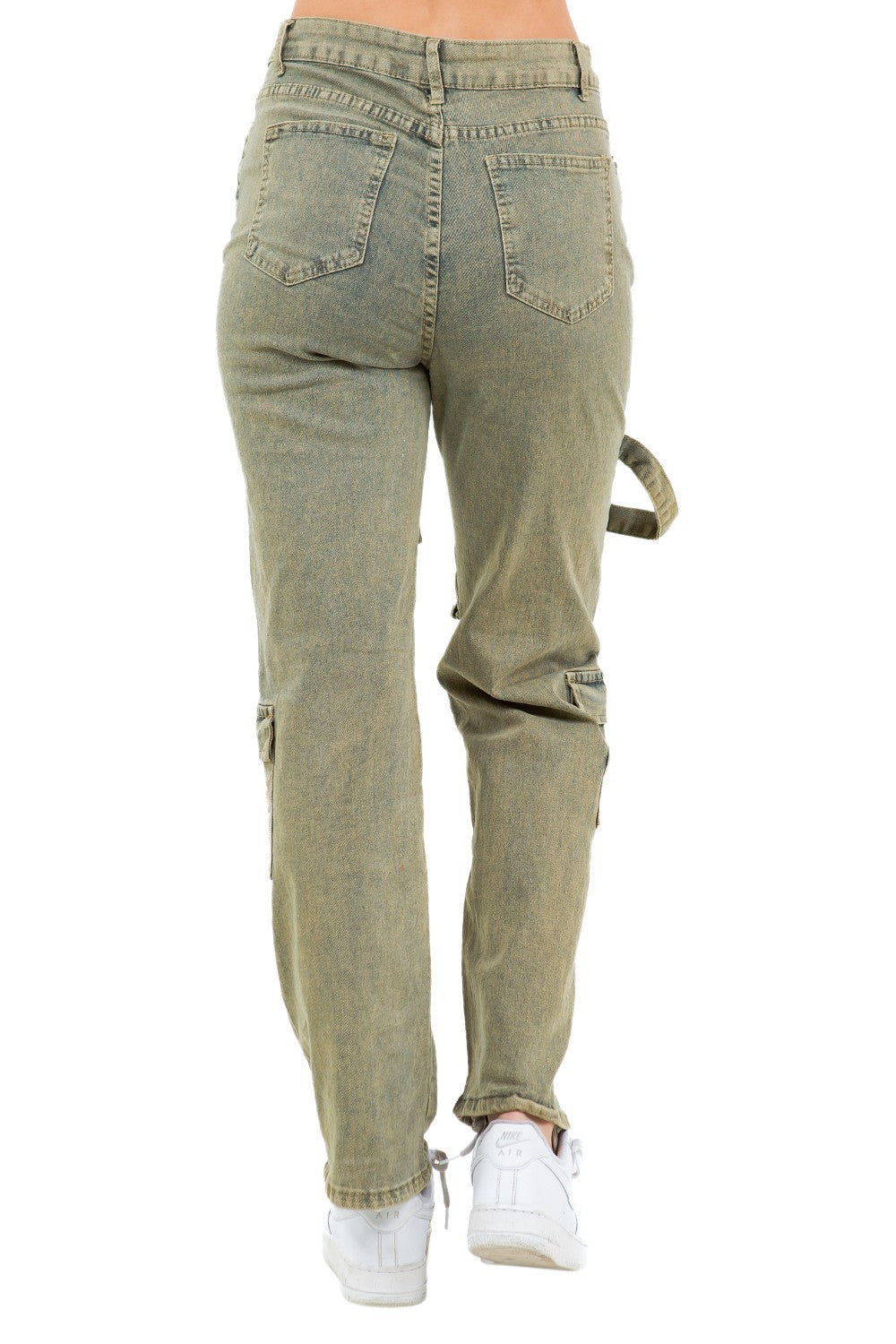 WOMEN FASHION CARGO STYLE DENIM PANTS