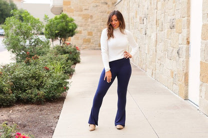 Julia Rose - The Niko Navy FLARE Leggings with Pocket